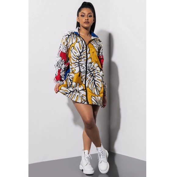 adidas x farm yellow palm windbreaker jacket